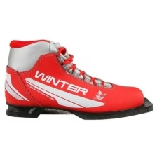 Trek Ботинки лыжные женские TREK Winter 1 NN75, цвет красный, лого серебро, размер 30